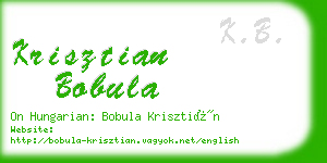 krisztian bobula business card